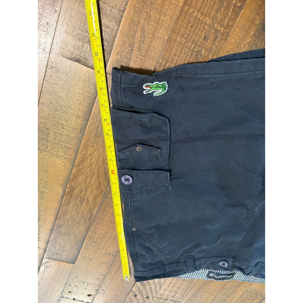 Lacoste Mens Navy Blue Cotton Cargo Shorts Size 36 Vintage Utility Pockets - Picture 11 of 16